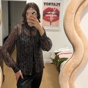 Sheer Dries Van Noten blouse size small / medium